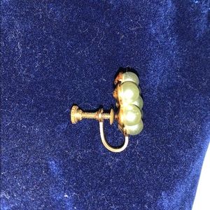 Antique flower earrings clip on